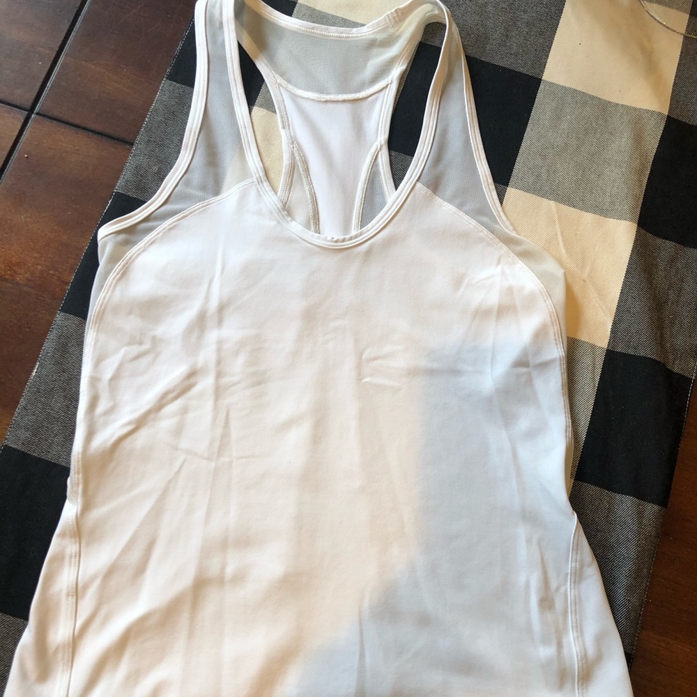 Lululemon White Racerback Tank. Size 4